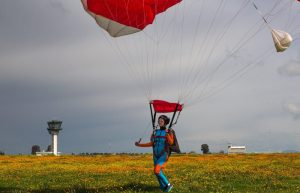 atterrissage saut parachute